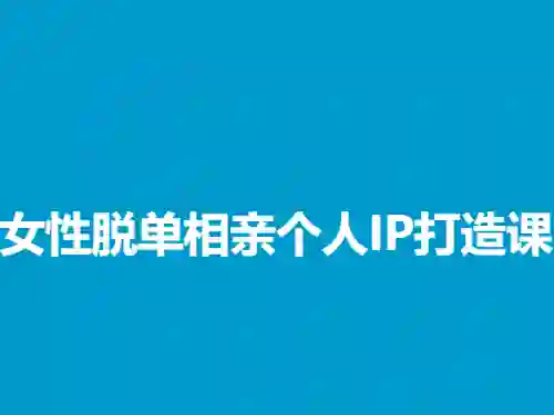 蓝冰《女性脱单相亲个人IP打造课》-九觉情感社