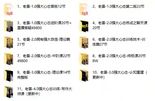 老景强大心态系列11套(最新更新全套)-九觉情感社