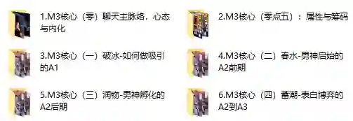 黑猫《谜男M3核心课程》附案例-九觉情感社