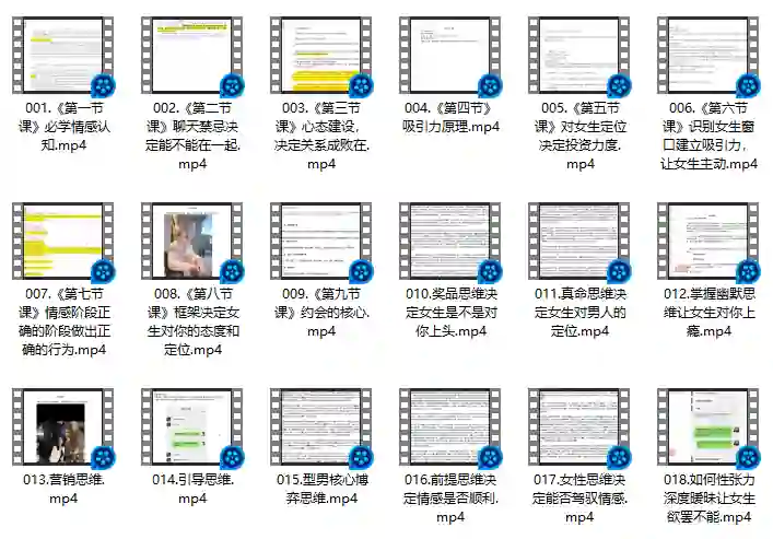 海王急速训练营（短期关系）-九觉情感社
