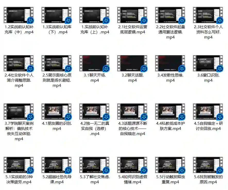 图片[2]-课程骨架社交光谱《大师学院A班》30天计划课程骨架-九觉情感社