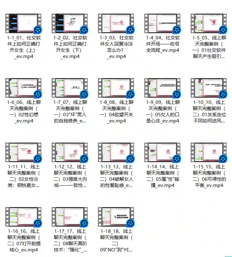 良叔 古医生《社交软件聊天课》-九觉情感社